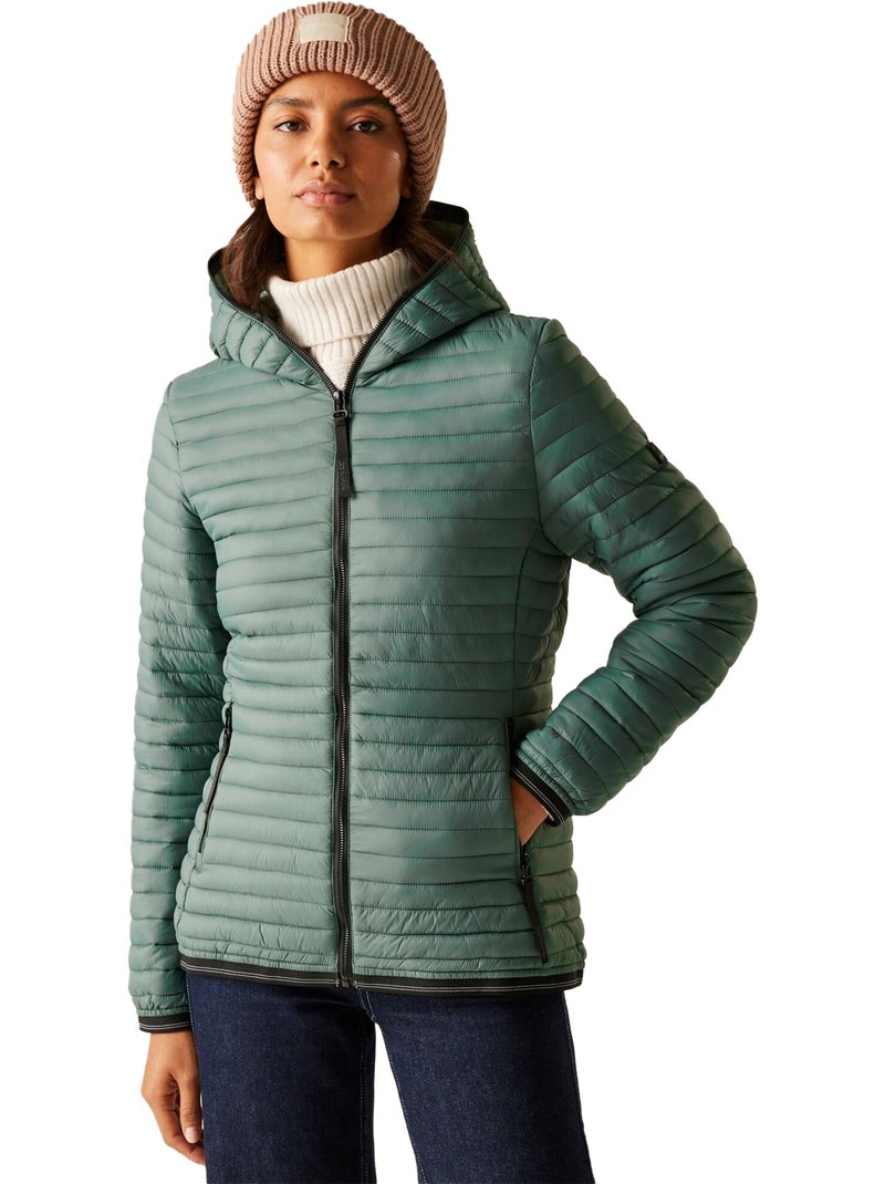 Regatta - Veste matelassée à capuche RIGAIN Gris Vert - Kiabi