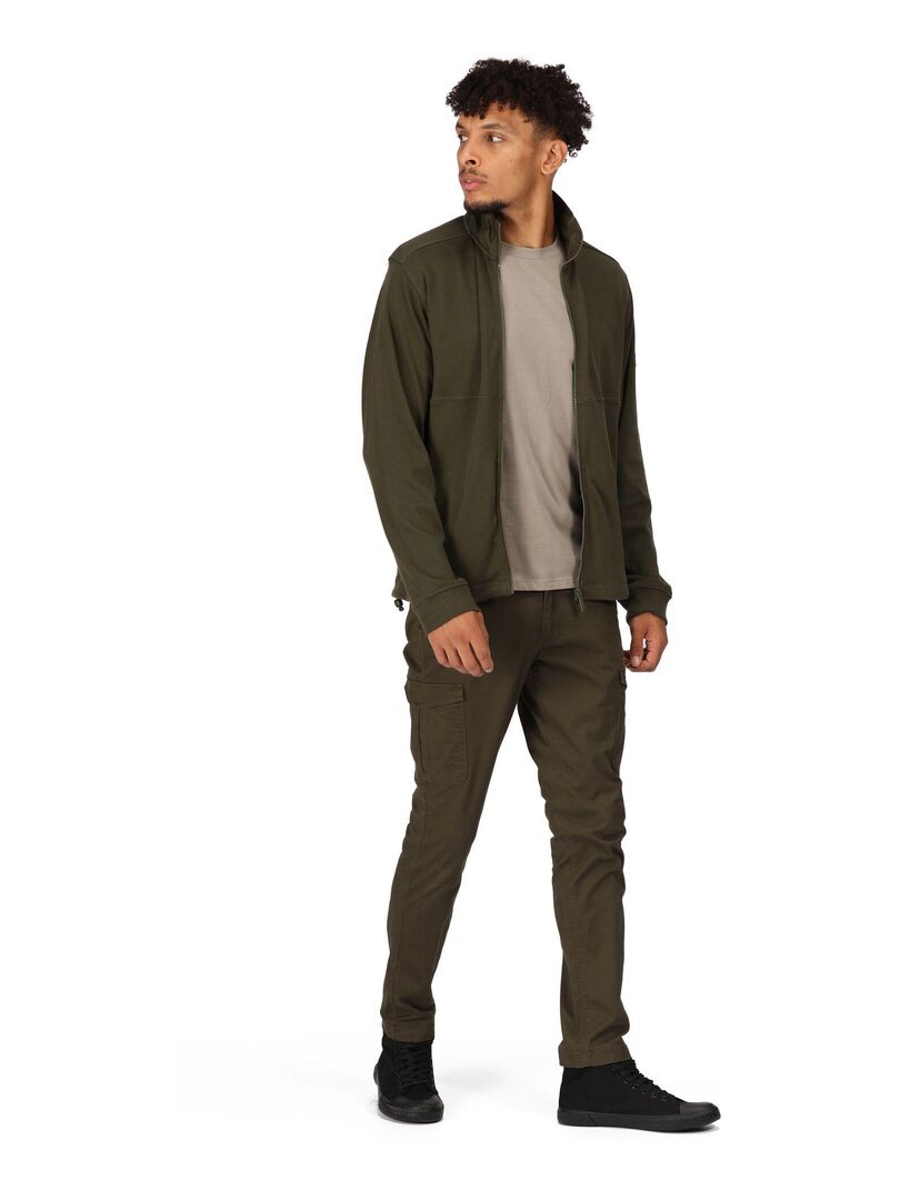 Veste Polaire Together Kaki - Taille 46/48, 100% Polyester, Pour Femme - Confort Et Style Décontracté !