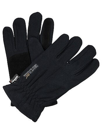 Soldes Gants homme - gants chaud - gants cuir et maille - marron - Kiabi