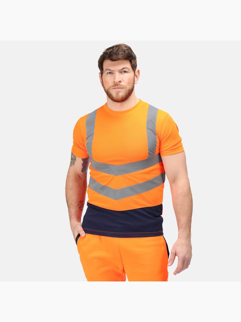 Regatta Professional - T-shirt Manches courtes Bleu Orange - Kiabi