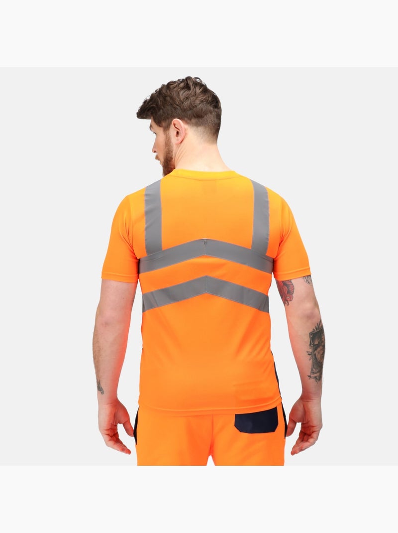 Regatta Professional - T-shirt Manches courtes Bleu Orange - Kiabi