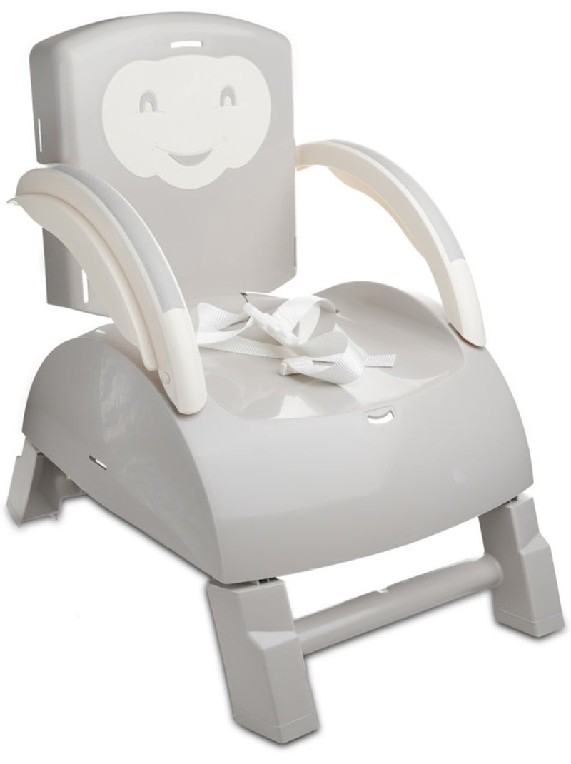 Rehausseur de chaise bébé évolutif 2 en 1 Gris - Kiabi