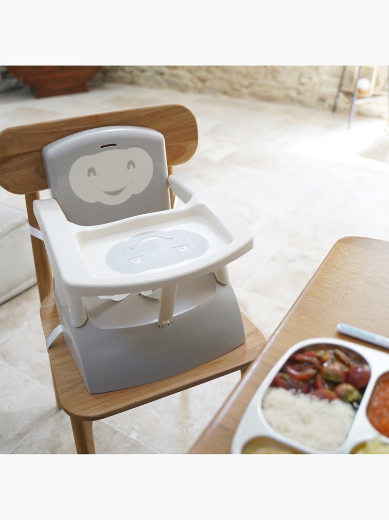 Rehausseur de chaise bébé évolutif 2 en 1 Gris - Kiabi