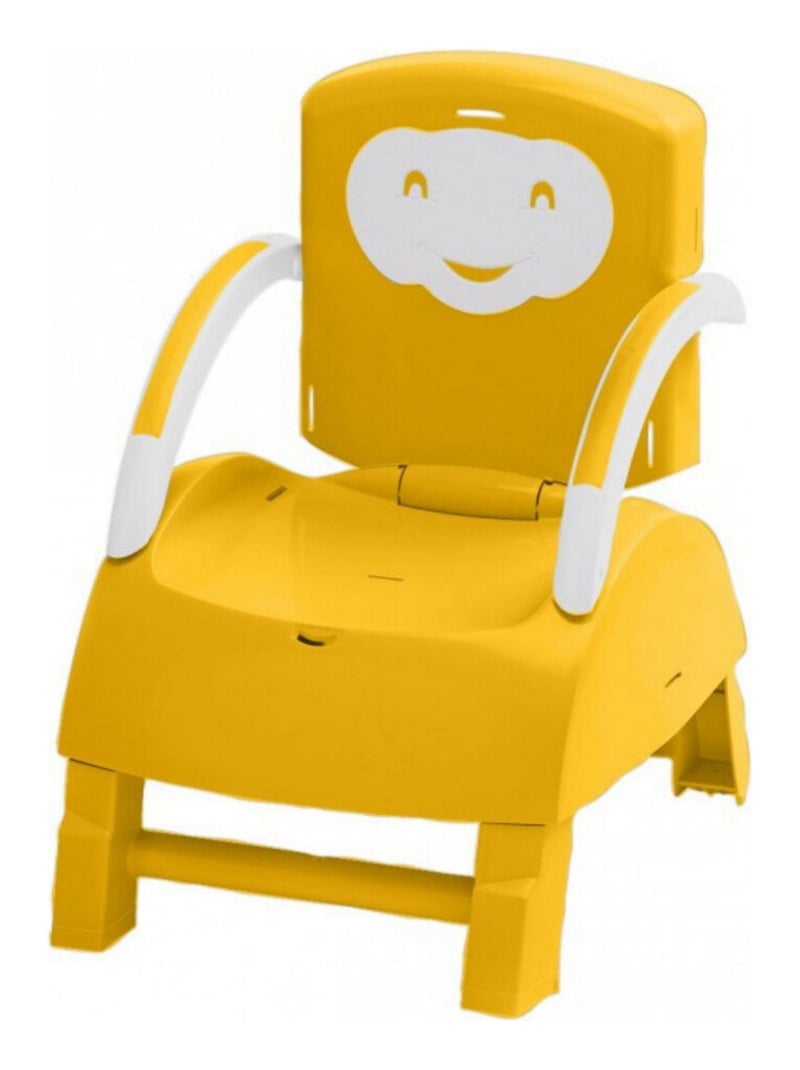 Rehausseur de chaise bébé évolutif 2 en 1 Jaune foncé - Kiabi