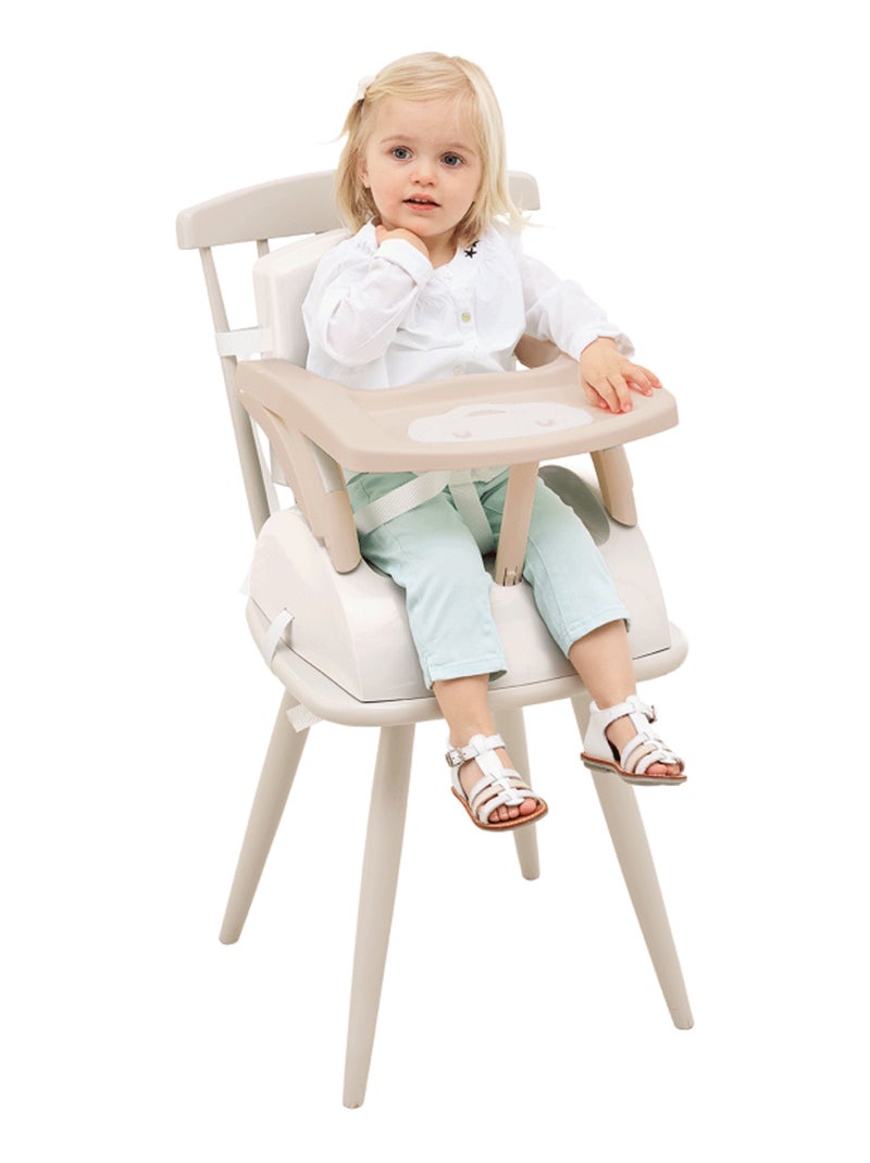 Rehausseur de chaise bébé évolutif 2 en 1 Marron glacé - Kiabi