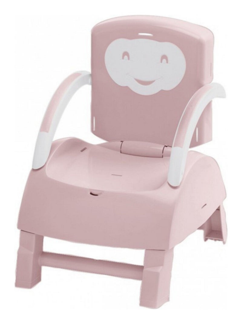 Rehausseur de chaise bébé évolutif 2 en 1 Rose - Kiabi