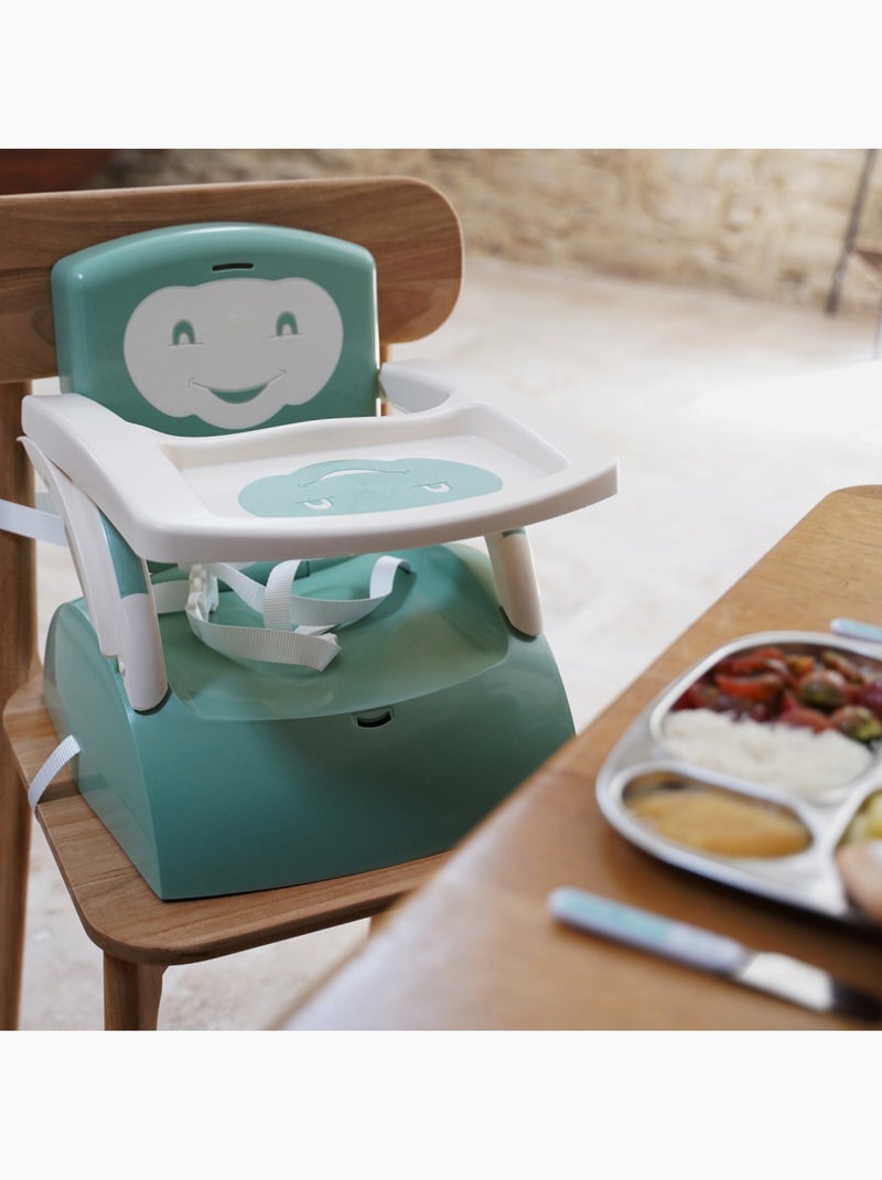 Rehausseur de chaise bébé évolutif 2 en 1 Vert - Kiabi