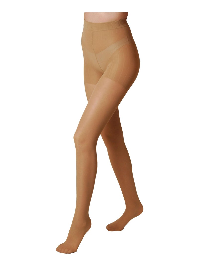 Relaxa 70den Effet revitalisant avec culotte gainante Beige - Kiabi