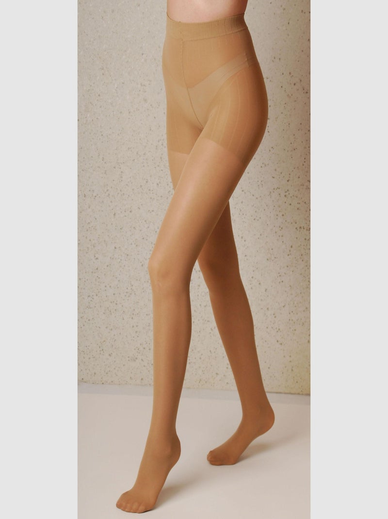 Relaxa 70den Effet revitalisant avec culotte gainante Beige - Kiabi