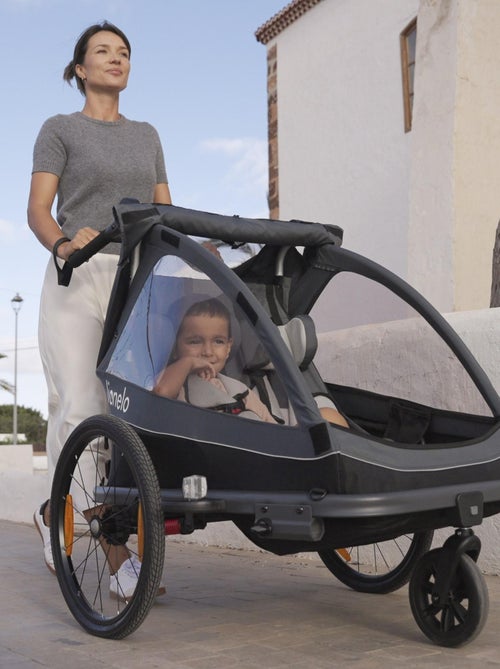 Remorque vélo 2en1 LIONELO Cama - Poussette tout terrain - 2 enfants - Jusqu’à 6 ans - Kiabi