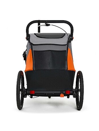 Remorque Vélo 3 en 1 Kinderkraft NAVA avec Poussette Jogging, Roues Gonflables et Suspension