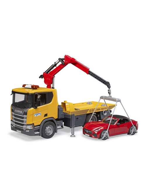 Remorqueuse Scania Super 560R avec module son et lumière et véhicule Roadster - Kiabi