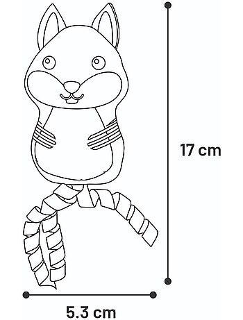 Renard vert en peluche avec rubans et cataire pour chat