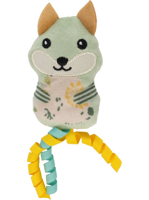 Renard vert en peluche avec rubans et cataire pour chat - Kiabi