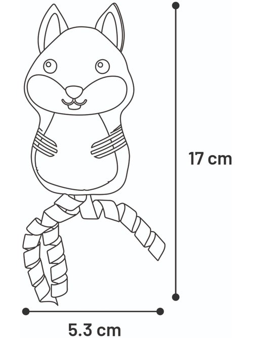 Renard vert en peluche avec rubans et cataire pour chat - Kiabi