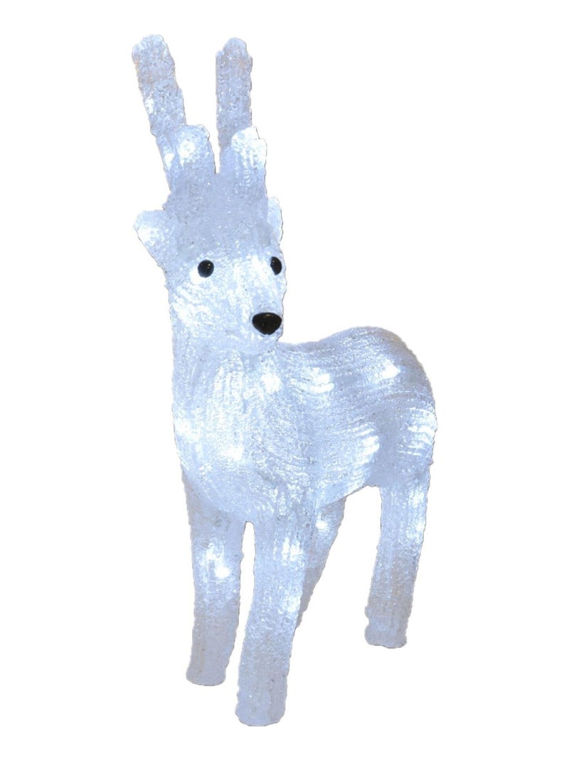 Renne de Noel lumineux 40 Led Blanc - Kiabi