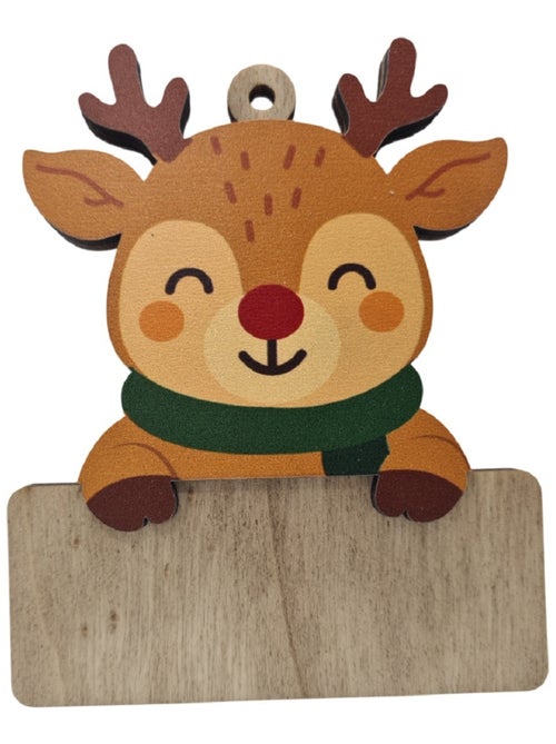 Renne de Noël personnalisable en bois - Kiabi