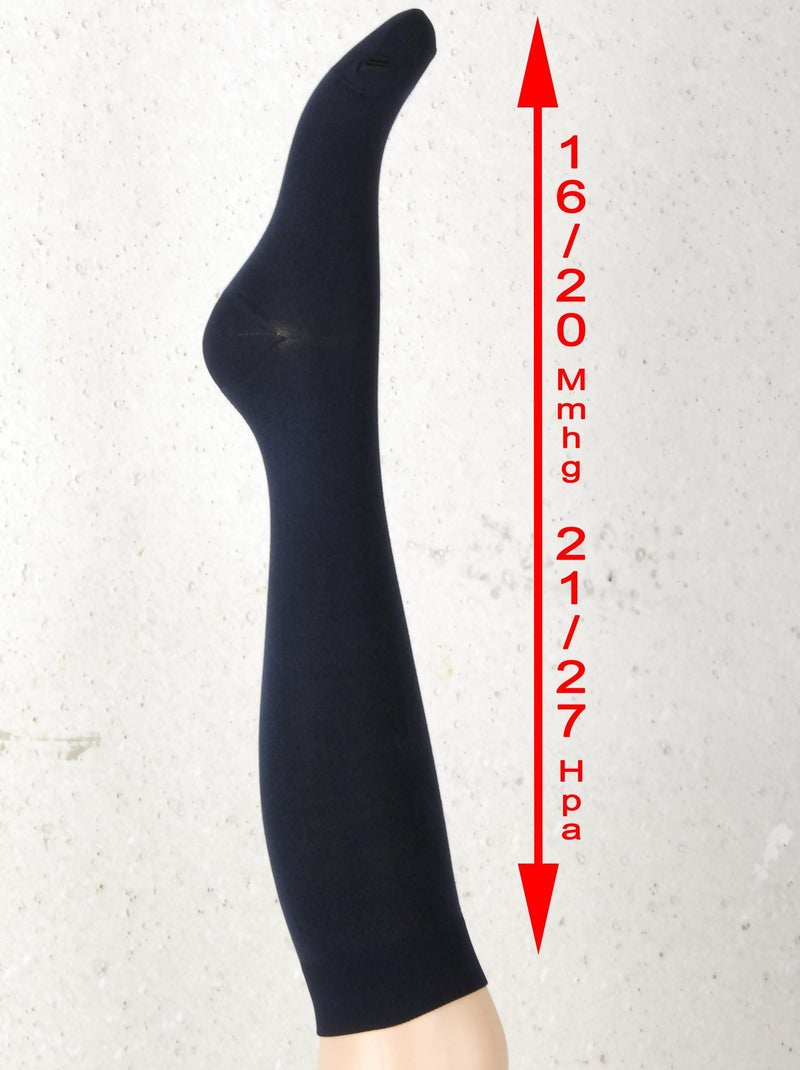 Repomen Chaussettes Compression moyenne Business et Voyage Bleu - Kiabi