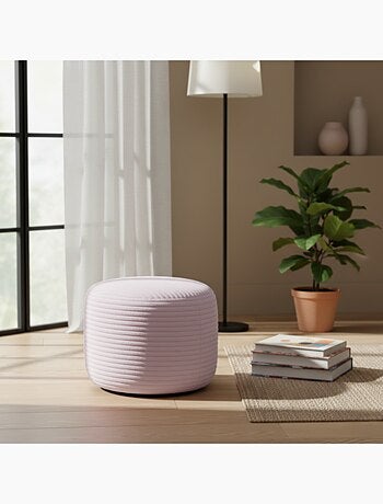 Repose-pieds déhoussable en velours côtelé 55x30 cm