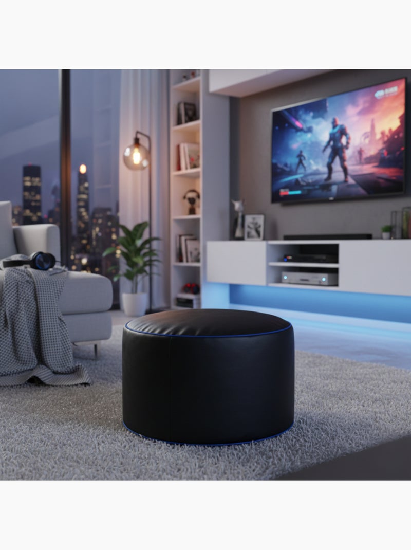Repose-pieds gaming en similicuir 50x30 cm Bleu - Kiabi