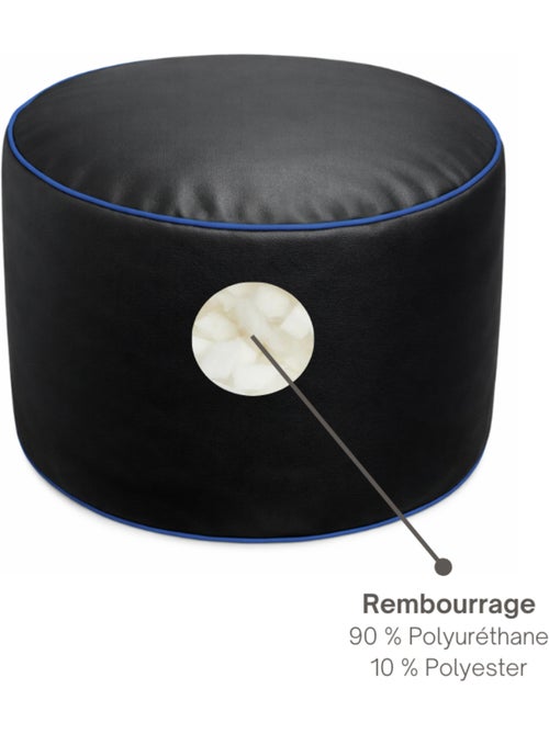 Repose-pieds gaming en similicuir 50x30 cm - Kiabi