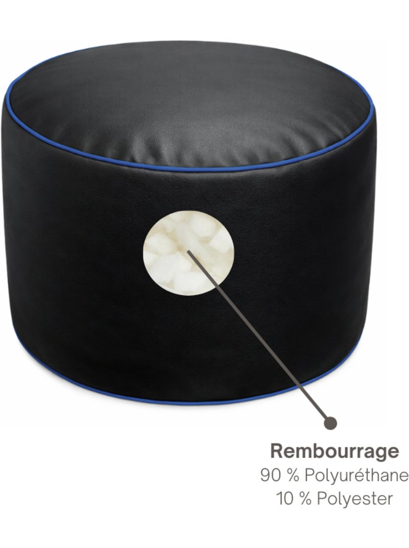 Repose-pieds gaming en similicuir 50x30 cm Bleu - Kiabi
