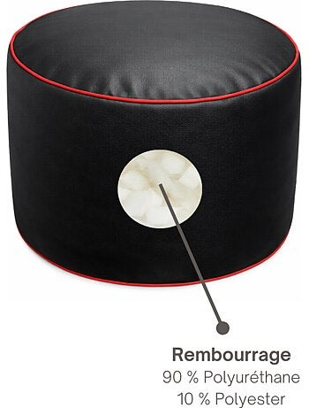 Repose-pieds gaming en similicuir 50x30 cm