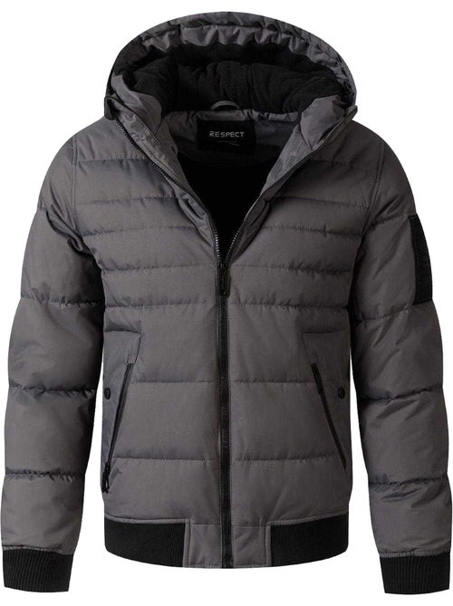 Respect - Veste matelassée motif/style À capuche - Kiabi Respect - Veste matelassée motif/style À capuche - Kiabi