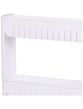 Resserre 3 étagères sur roulettes blanc