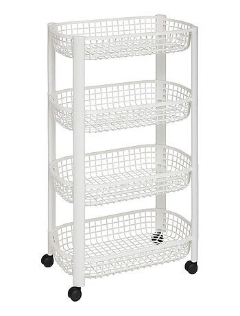 Resserre avec paniers 4 niveaux blanc