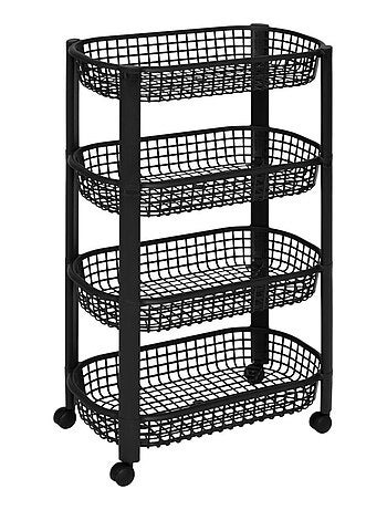 Resserre avec paniers 4 niveaux noir