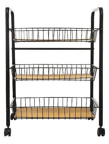 Resserre rectangle métal bois Nera