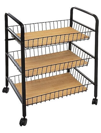 Resserre rectangle métal bois Nera