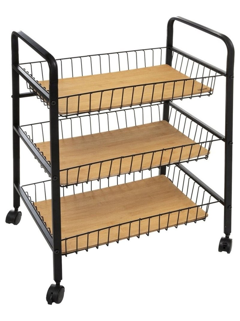 Resserre rectangle métal bois Nera Noir - Kiabi