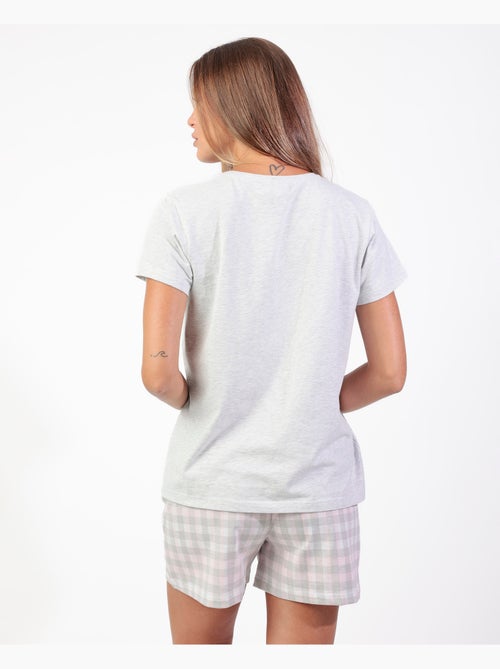 RESTEZ À LA MAISON, Détendez-vous et écoutez Pyjama à manches courtes pour femmes - Kiabi RESTEZ À LA MAISON, Détendez-vous et écoutez Pyjama à manches courtes pour femmes - Kiabi