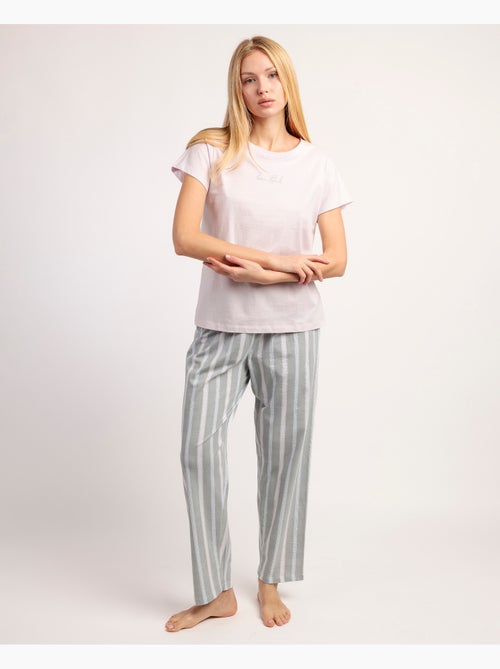 RESTEZ À LA MAISON Magnifique pyjama à manches courtes pour femmes - Kiabi RESTEZ À LA MAISON Magnifique pyjama à manches courtes pour femmes - Kiabi