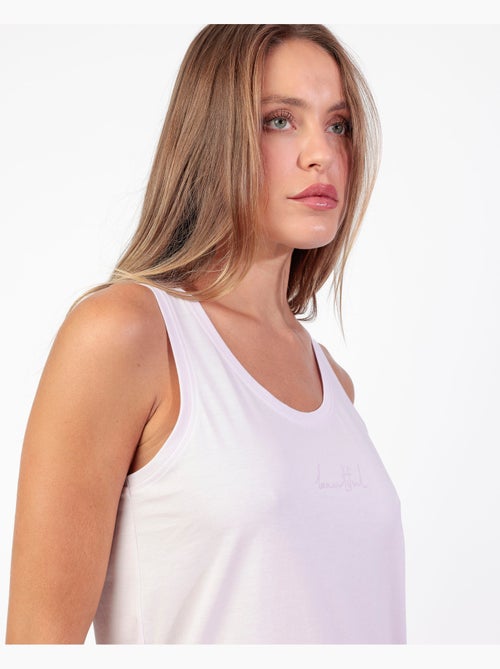 RESTEZ À LA MAISON Magnifique pyjama sans manches pour femme - Kiabi RESTEZ À LA MAISON Magnifique pyjama sans manches pour femme - Kiabi