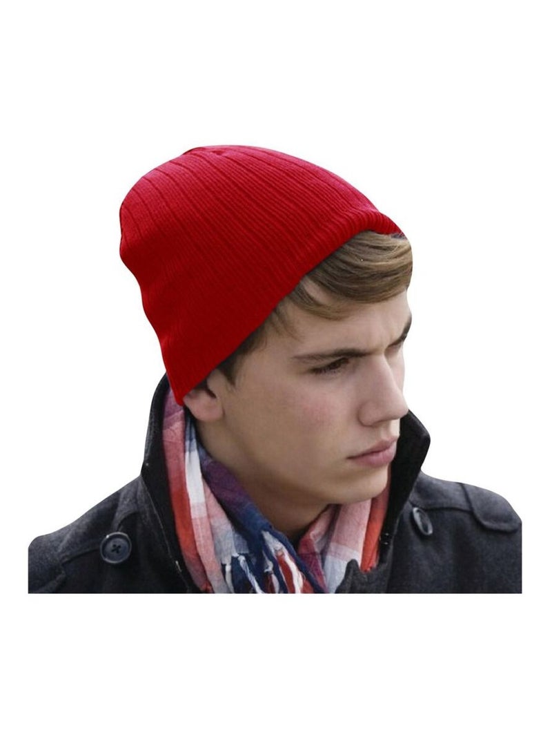 Result - Bonnet épais en coton unisexe Rouge - Kiabi