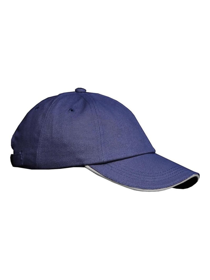 Result - Casquette uni profil bas 100% coton unisexe Bleu Blanc - Kiabi
