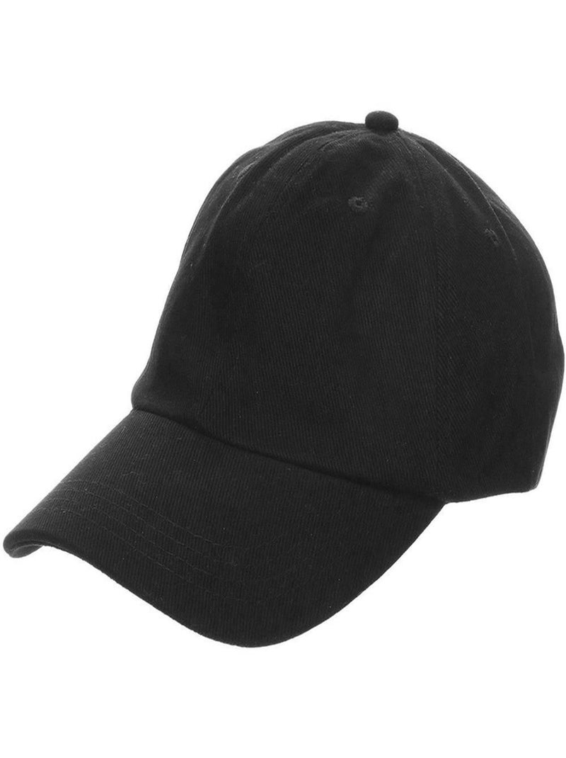 Result - Casquette unie profil bas unisexe Noir - Kiabi