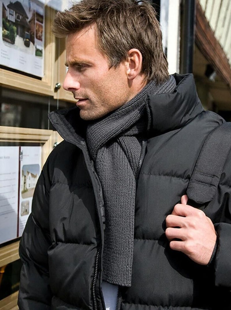 Result - Echarpe épaisse classique tricotée Noir - Kiabi