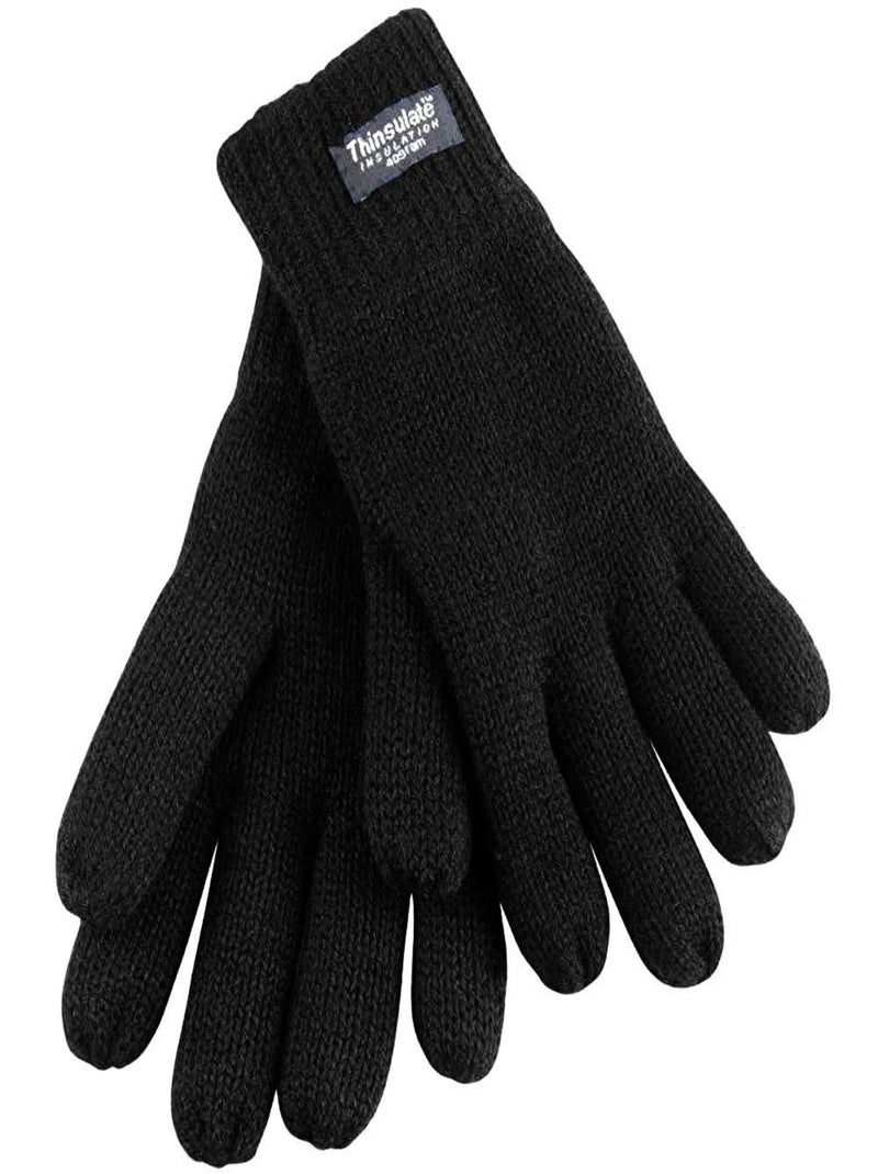 Result - Gants thermiques doublés Thinsulate (40g 3M) unisexe Noir - Kiabi