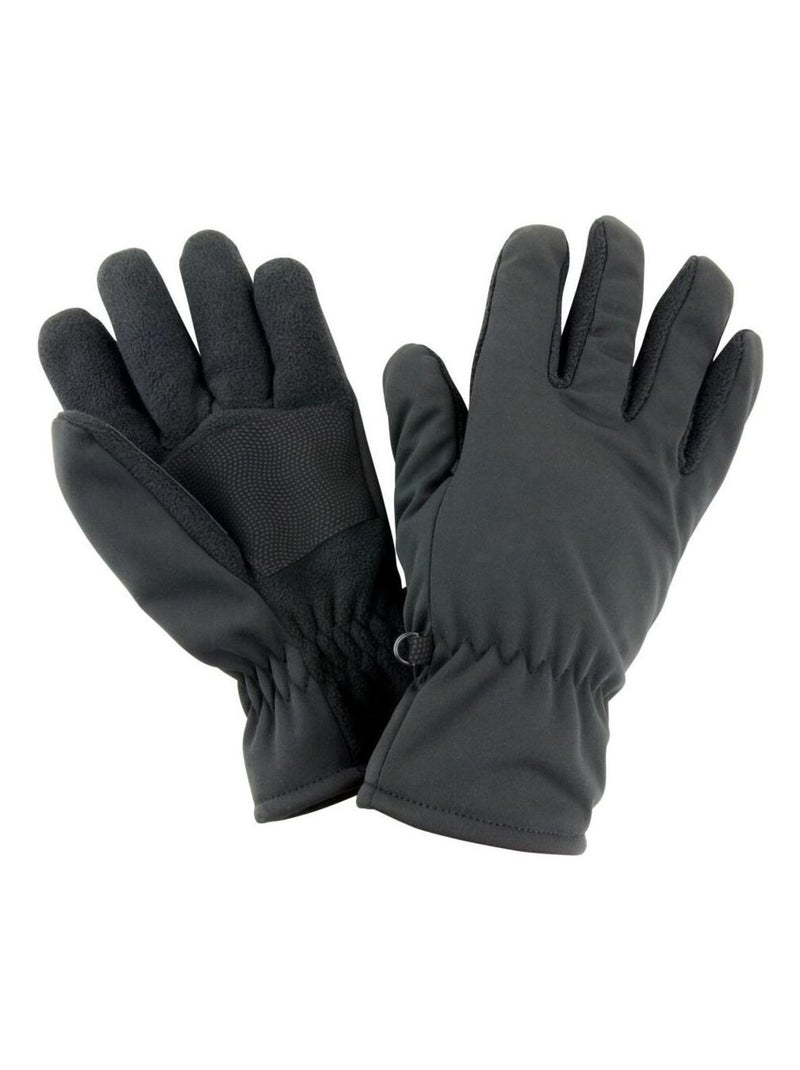 Result - Gants thermiques softshell unisexe Noir - Kiabi