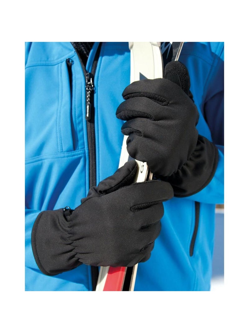 Result - Gants thermiques softshell unisexe Noir - Kiabi