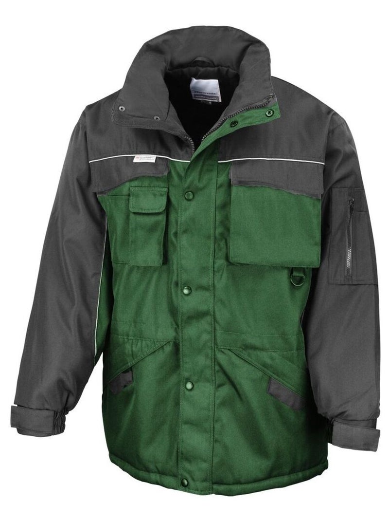 Result - Manteau de travail robuste hydrofuge coLà-Haute-vent Vert bouteille - Kiabi