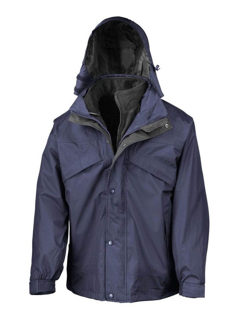Result - Veste imperméable coLà-Haute-vent 3 en 1 Bleu marine - Kiabi