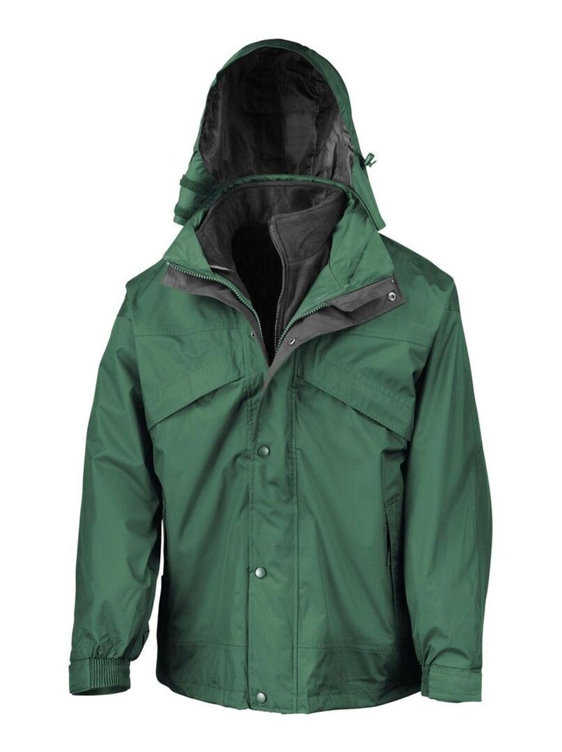Result - Veste imperméable coLà-Haute-vent 3 en 1 Vert bouteille - Kiabi