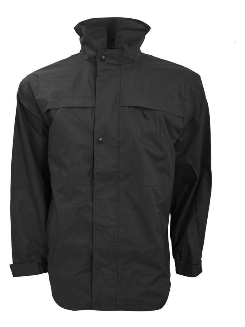 Result - Veste imperméable coLà-Haute-vent Noir Gris - Kiabi