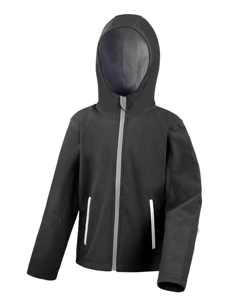 Result - Veste légère à capuche Unisexe Noir Gris - Kiabi