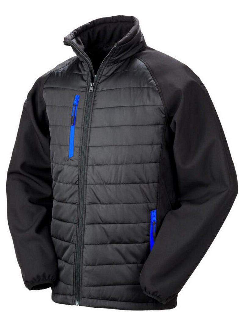 Result - Veste softshell COMPASS Noir Bleu - Kiabi